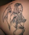 angel girl devil tattoo deisgn
