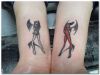 girl angel and devil tattoos