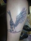 Angel tattoos image pic leg design