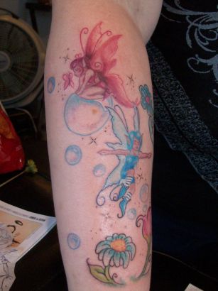 Fairy On Bubble Tattoos