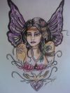 Fairy Tattoo Desgin With Lotus