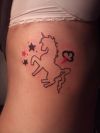 unicorn and star tattoo