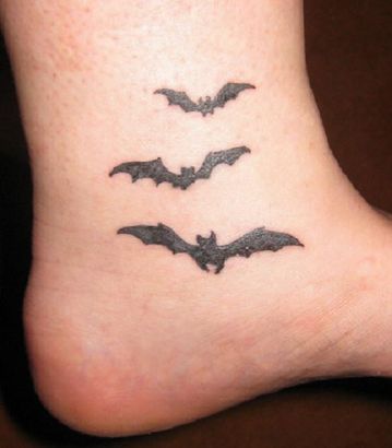 Bat Tattoo Pic On Ankle