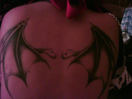 Bat Wing Tattoo On Back