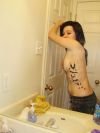 girl with bat tattoo
