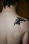 Bat tattoos design on shoulder