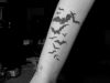 bats tattoo on hand
