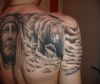 bear and man portrait tattoo