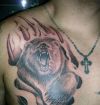 bear tattoo on chest