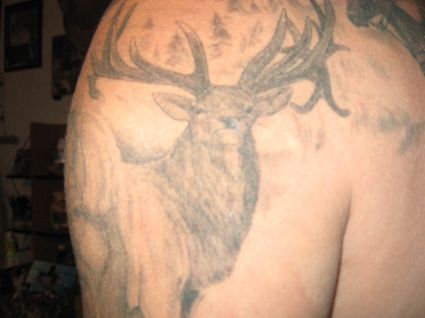 Bull Tattoo On Shoulders