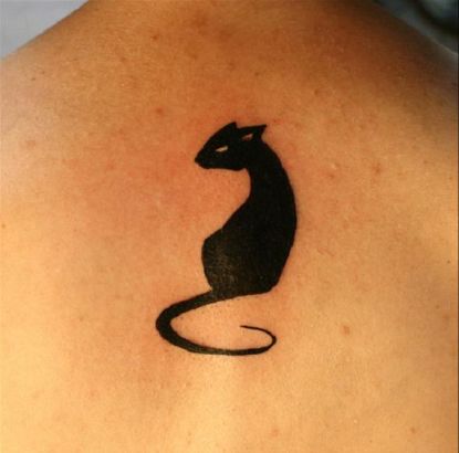 Black Cat Image Tattoo