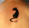 black cat image tattoo