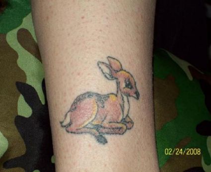 Small Deer Tattoo Pic 