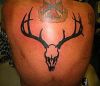 black deer skull tattoo