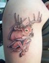 deer pics tattoo on arm