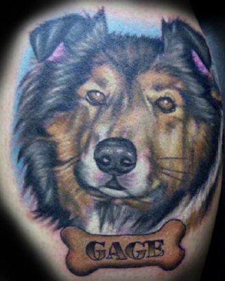 Dog Head Image Tattoos