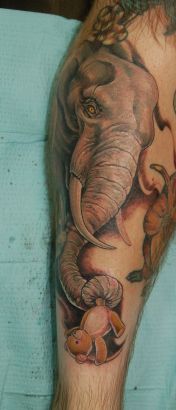 Elephant Leg Tattoo