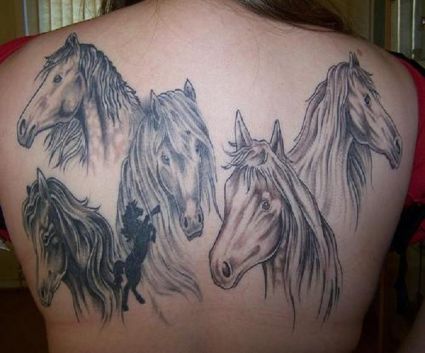 Group Of Horse Tattoo