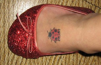 Ladybug Pics Tattoo On Feet