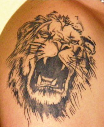 Lion Head Image Tattoo