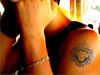king lion head tattoo on arm