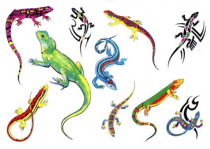 Lizards Tattoo Pic