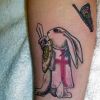 worrier rabbit and butterfly tattoo