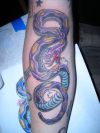 purple snake tattoo