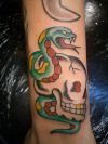 snake with skull tattoos