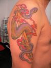 snake with sword tattoo