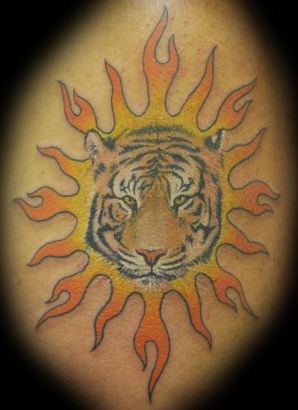 Tiger Sun Tattoo