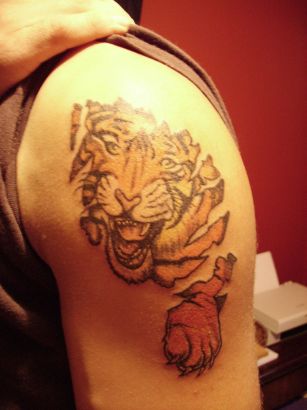 Tiger Head Image Tattoo