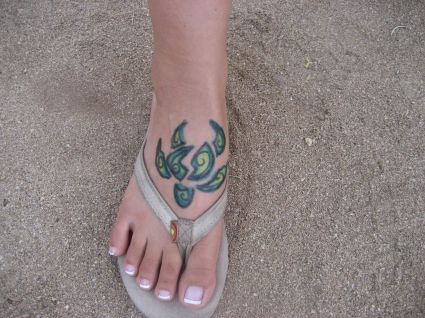 Tribal Turtle Feet Tattoo Pic