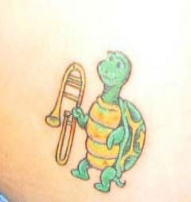 Turtle With Band Tattoo