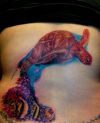 sea turtle tattoos on back