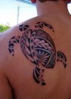 tribal turtle tattoo on back