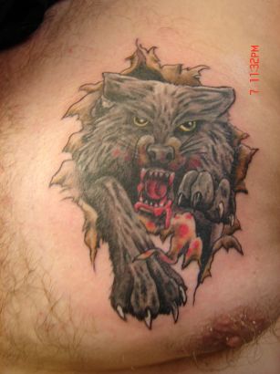 Rage Wolf Tattoo