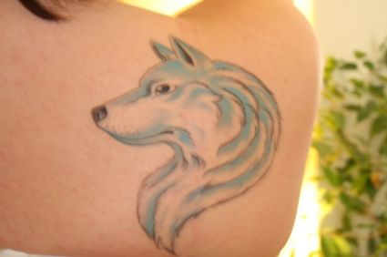 Wolf Head Tattoo For Girl