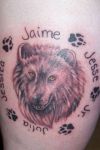 wolf and paw tattoos