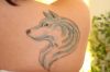 wolf head tattoo for girl