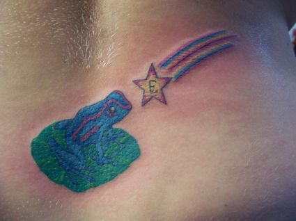 Frog And Star Tattoo