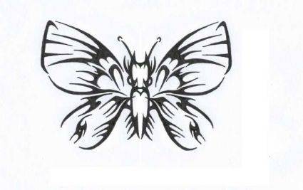 Gothic Butterfly Tattoo Image