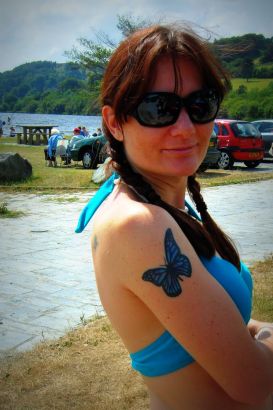 Butterfly Arm Tattoo For Girl