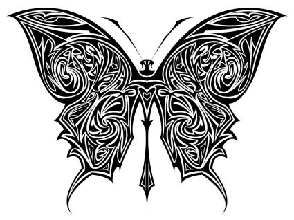 Butterfly Tribal Pics Tattoo