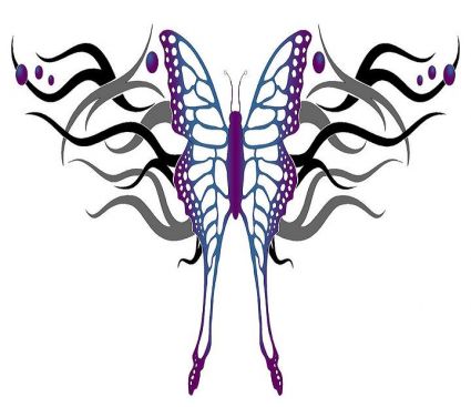 Tribal Butterfly Free Image Tattoo