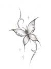 white butterfly tattoo