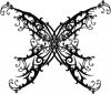 Gothic Butterfly Tribal Tattoo