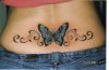 butterfly image tattoos on lower back