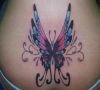 butterfly pic tattoo on lower back
