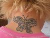 butterfly pic tattoo on neck